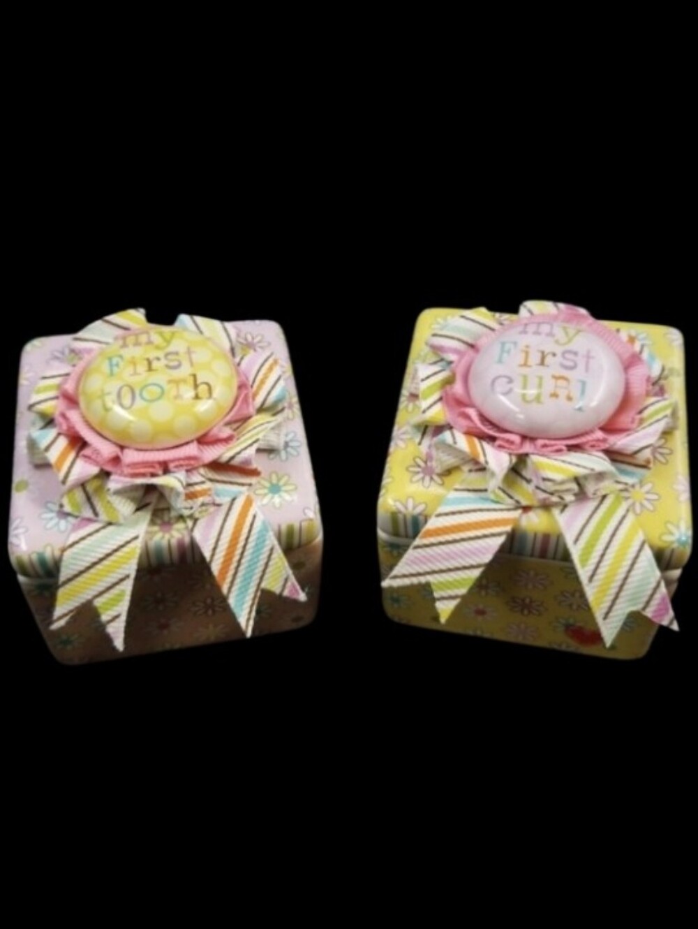 MY FIRST CURL/MY 1ST TOOTH- KEEPSAKE TRINKET BOXES